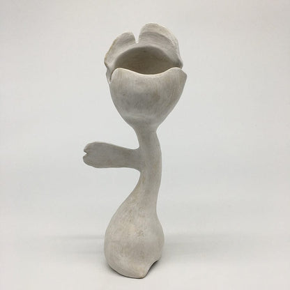 Floral Voice Glazed Stoneware Sculpture by Evamarie Pappas-Oglander