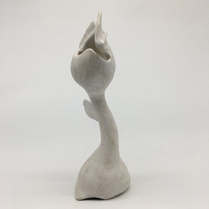 Floral Voice Glazed Stoneware Sculpture by Evamarie Pappas-Oglander