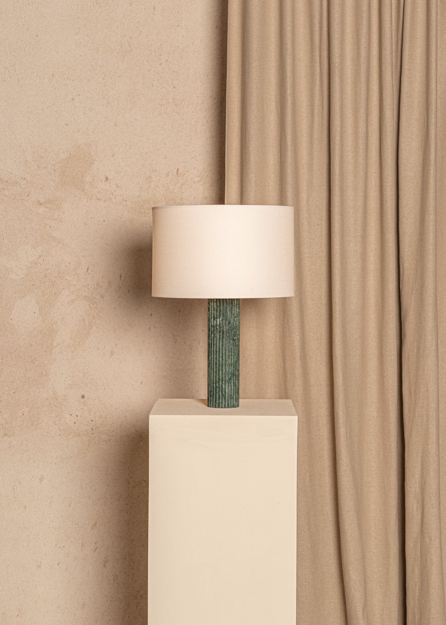 Fluta Table Lamp - Green Marble Lamp
