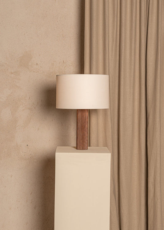 Fluta Table Lamp in Walnut Wood by Simone & Marcel Table Lamps