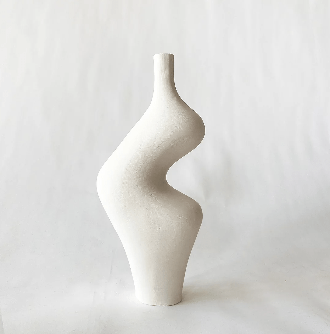 Form Vase #43 in Ivory by Whitney Bender