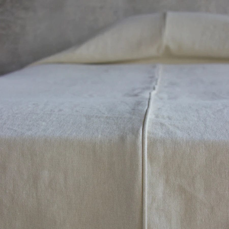 Heavy Linen Bed Cover Decor