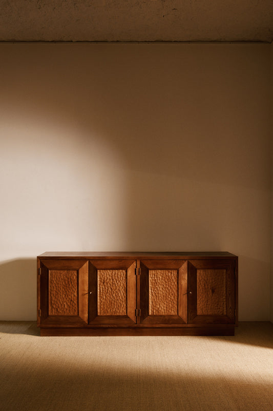 Italian hand carved wood sideboard front view