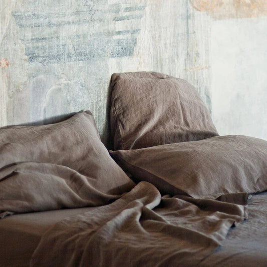 Italian-crafted Linen - Duvet Cover Decor Queen / Mocha