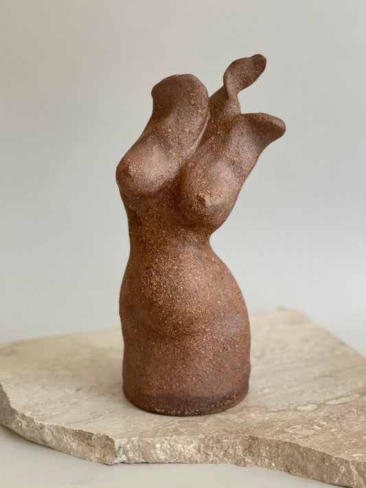 Lani Sculpture in Brown Clay by Le Minou Studio