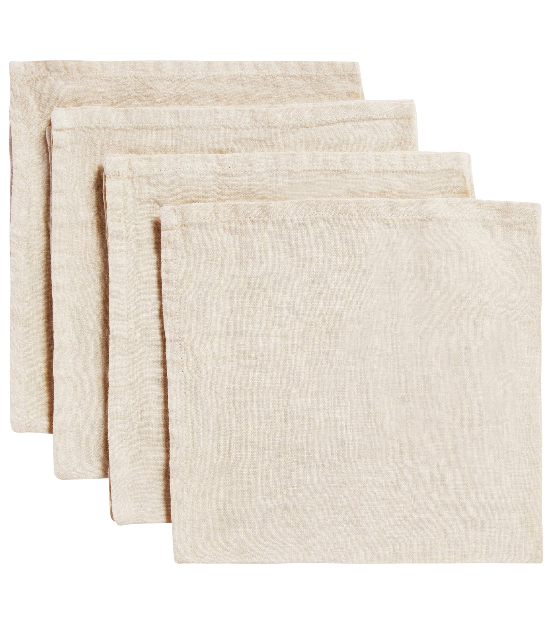 Creamy White Cloth Linen Napkins Set of 6 With Set of 12 