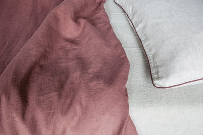 Linen Pillowcase w/ Piping Decor