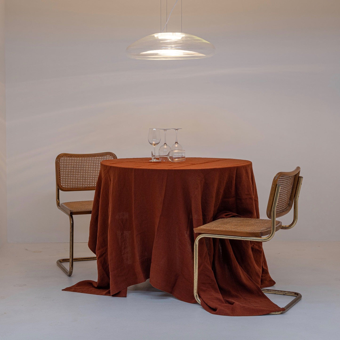 Linen Tablecloth w/ Large Border Decor
