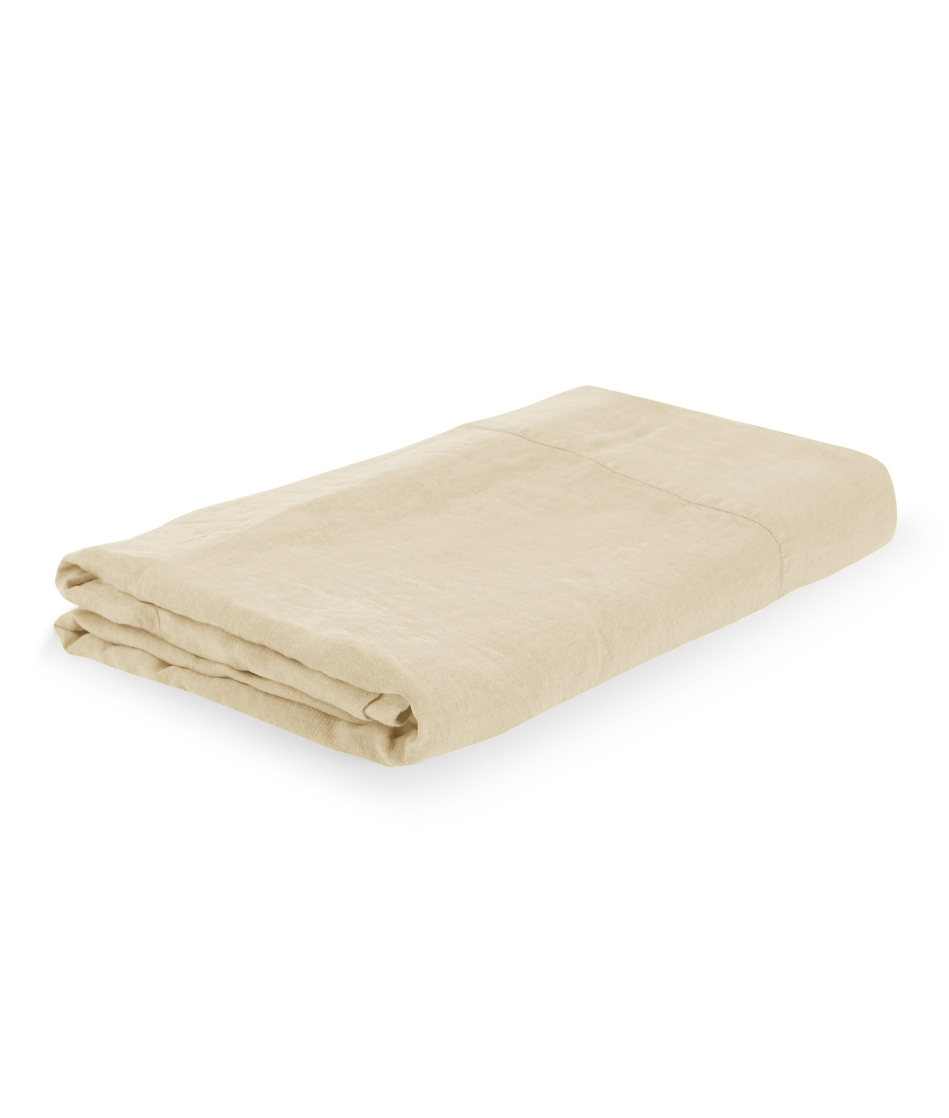 Linen Tablecloth w/ Large Border Decor Medium / Cream