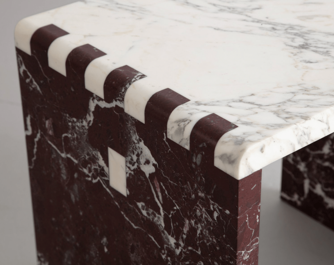 Marble Jointed Stool by Christopher Miano Furniture