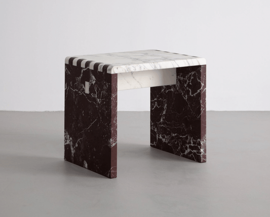 Marble Jointed Stool by Christopher Miano Furniture
