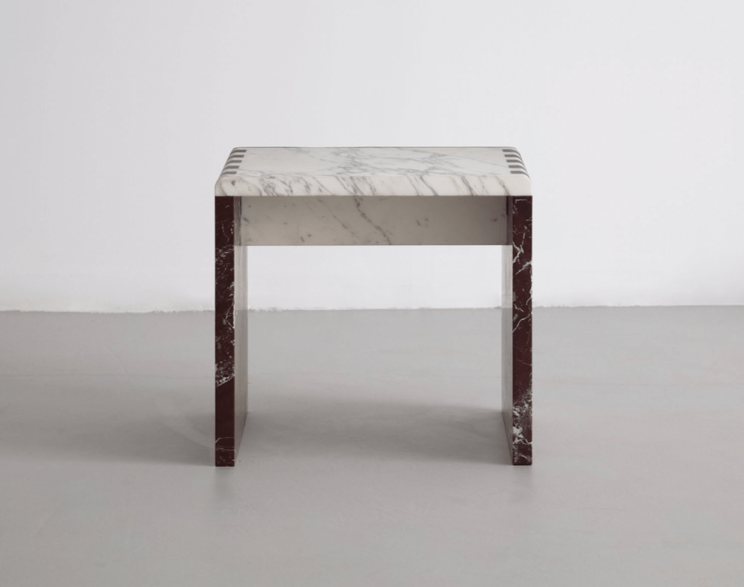 Marble Jointed Stool by Christopher Miano Furniture