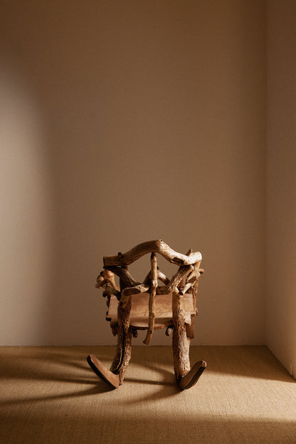 Matti Savijärvi tree root rocking chair, view from behind