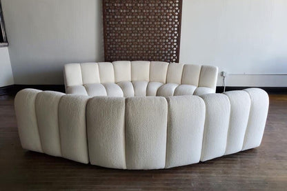 Modular Channel Sofa in Belgian Bouclé Sofas