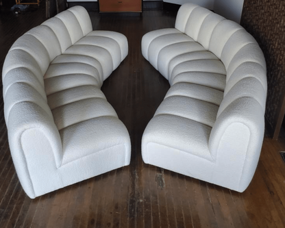 Modular Channel Sofa in Belgian Bouclé Sofas