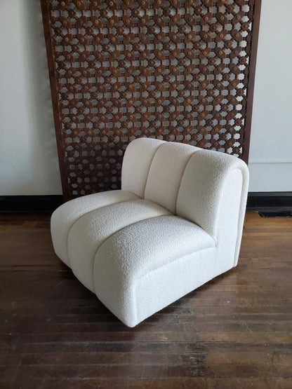 Modular Channel Sofa in Belgian Bouclé Sofas