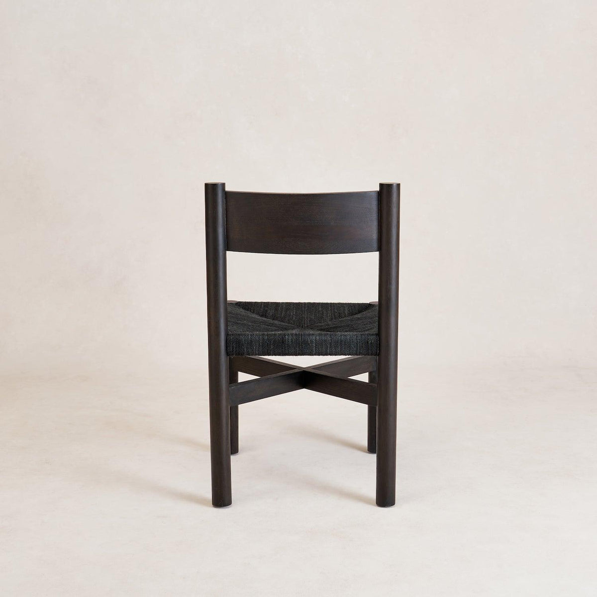 Nonna dining chair in black, side view
