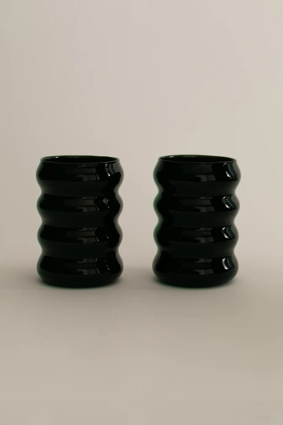 Opaque Ripple Cup Set - Onyx