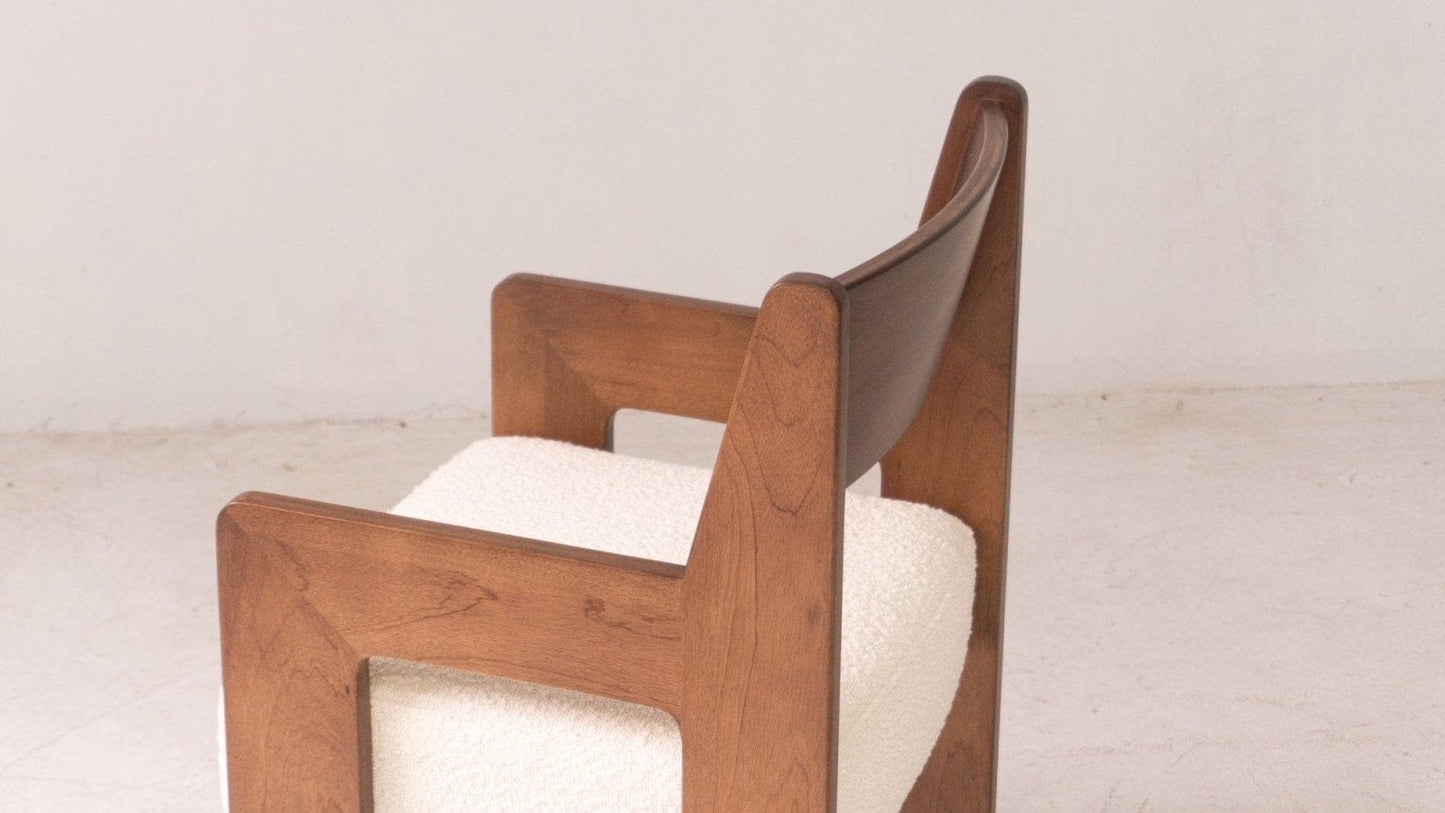 Reka Armchair in Amber/Cream Boucle Furniture > Chairs > Kitchen & Dining Room Chairs