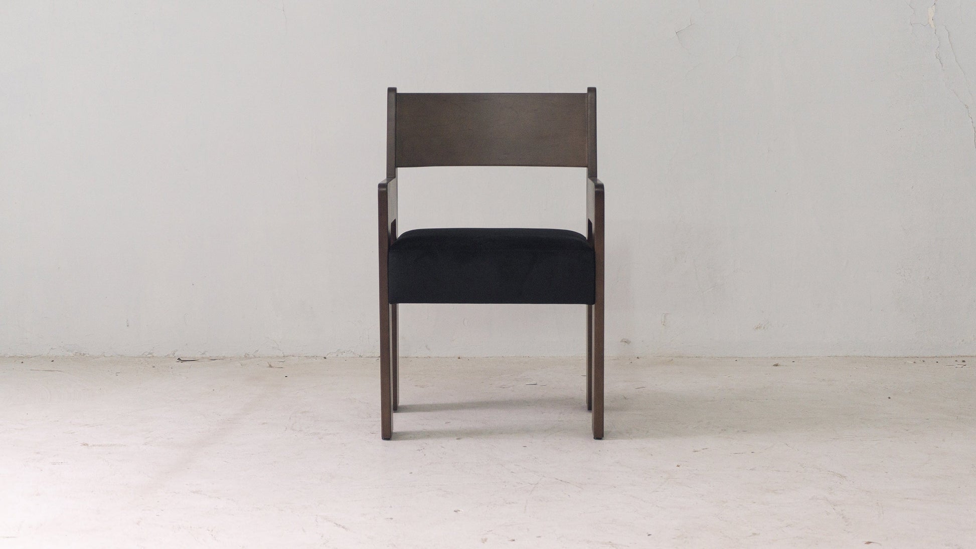 Reka Armchair in Cocoa/Black Velvet Furniture > Chairs > Kitchen & Dining Room Chairs