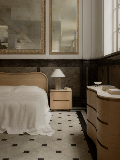 Remy Collection in Palomino with Marquis lamp by Rachel Donath