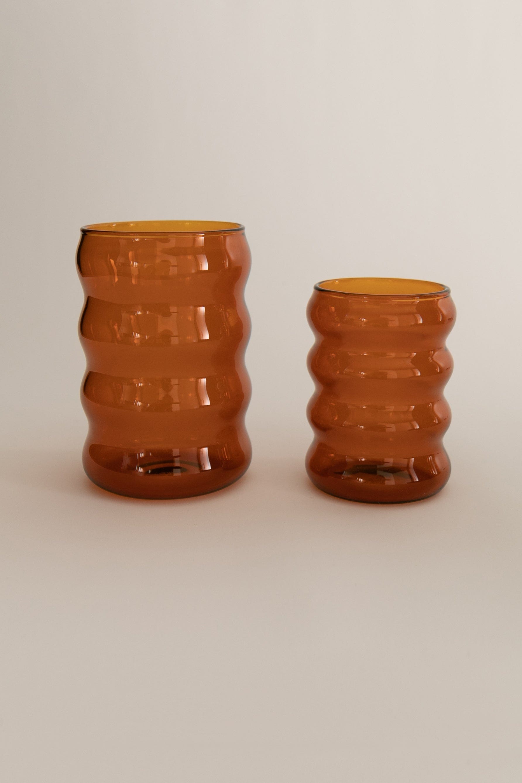 Large Amber Ripple Cup