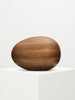 Smoked Oak Egg Sculpture sculptures