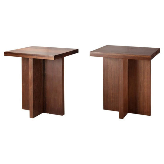 Solid Natural Walnut Side Tables End Tables