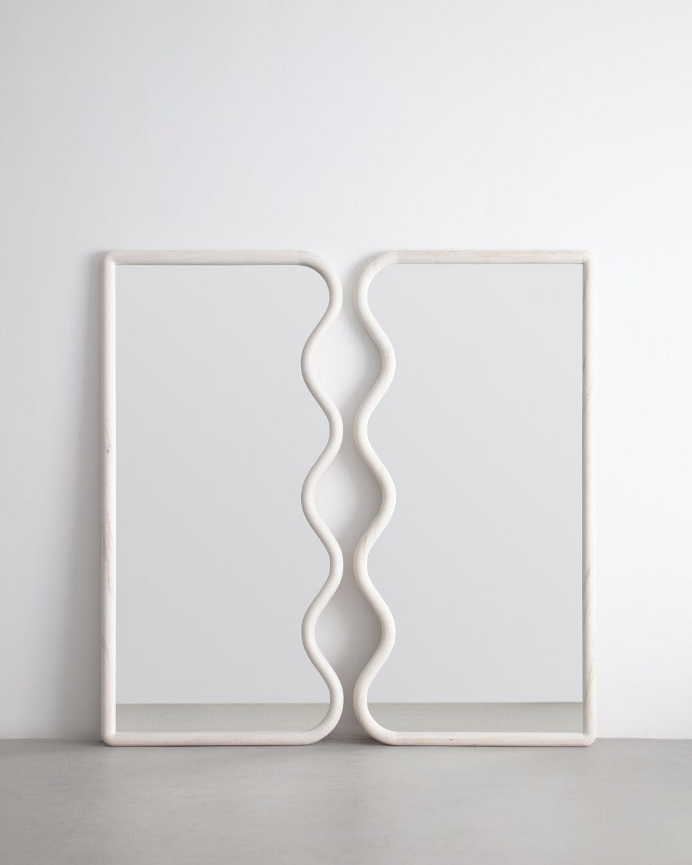 SQUIGGLE MIRROR BLEACHED MAPLE BY CHRISTOPHER MIANO