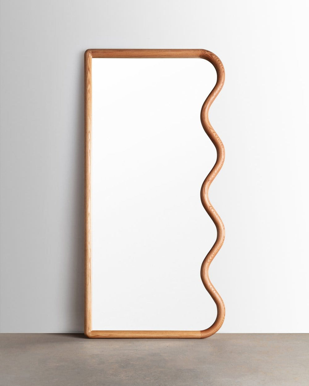 Squiggle Full Length Mirror in Oak Claude Home