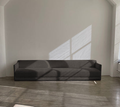 The Noelle Linen Sofa Sofas 72" / Espresso