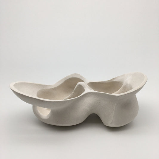 Unglazed Clay Skeletal Bowl Sculpture by Evamarie Pappas-Oglander