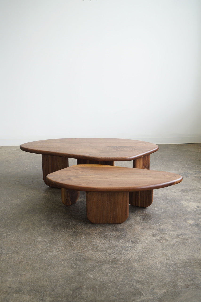 Walnut Coffee Table Set by Last Workshop