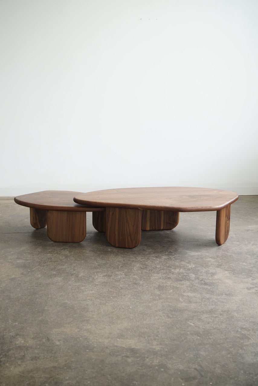 Walnut Coffee Table Set by Last Workshop