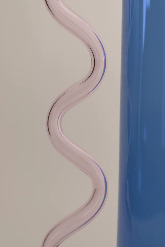 Wave Pitcher - Blue w/ Pink