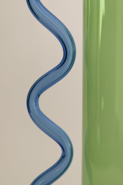 Wave Pitcher - Green w/ Blue