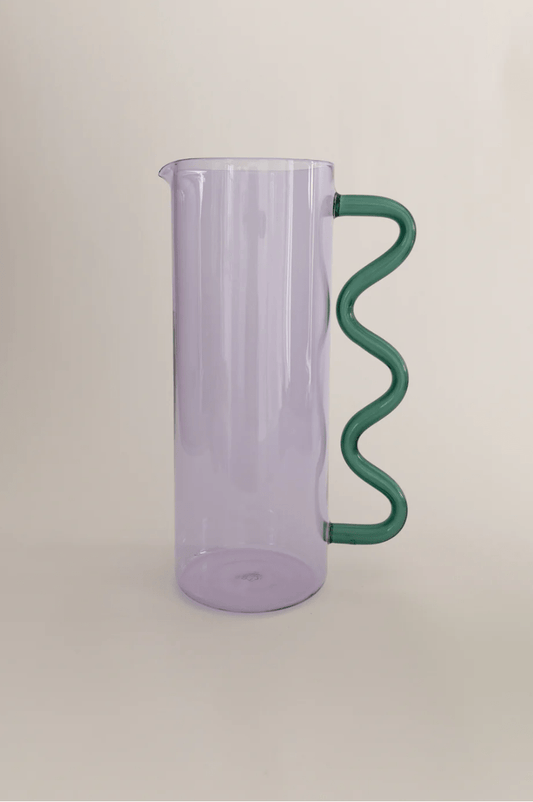 Wave Pitcher - Lilac w/ Teal