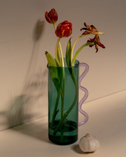 Wave Pitcher - Teel w/ Lilac