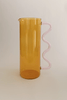 Wave Pitcher - Yellow w/ Pink