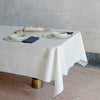 Waxed Linen Tablecloth w/ Trim Decor