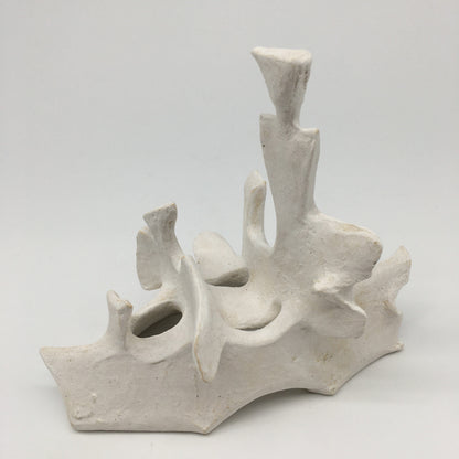 WHITE UNDERGLAZE ON STONEWARE SCULPTURE BY EVAMARIE PAPPAS-OGLANDER