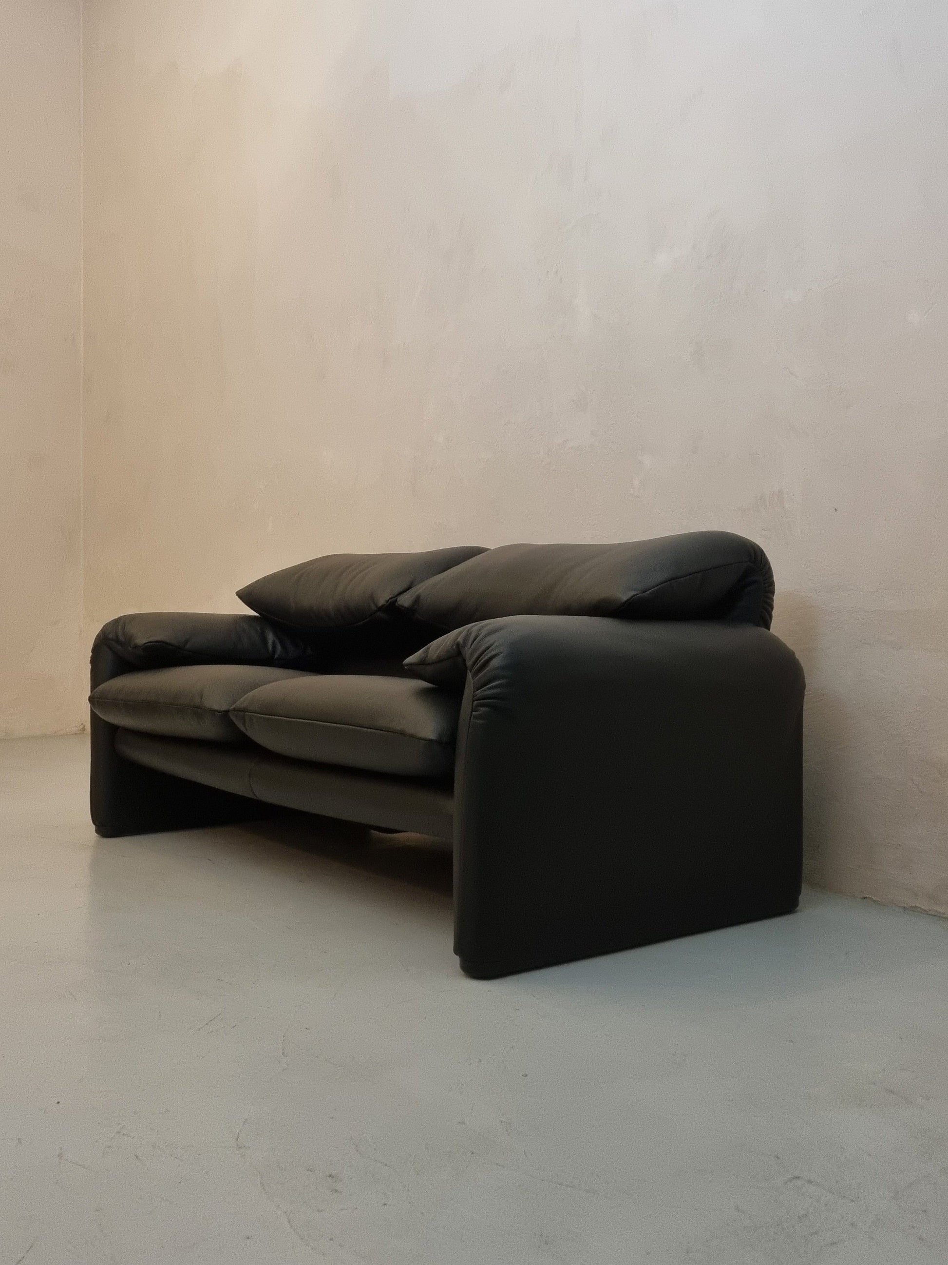 Black Maralunga Chair and Sofa Set Sofas