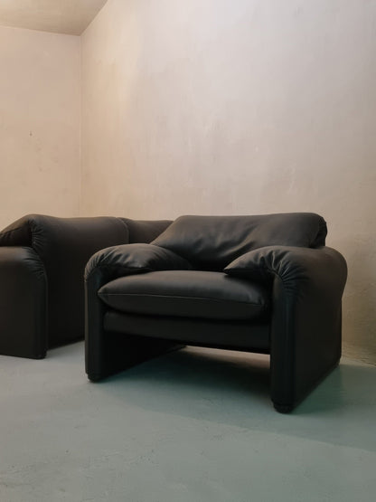 Black Maralunga Chair and Sofa Set Sofas