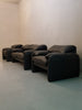 Black Maralunga Chair and Sofa Set Sofas