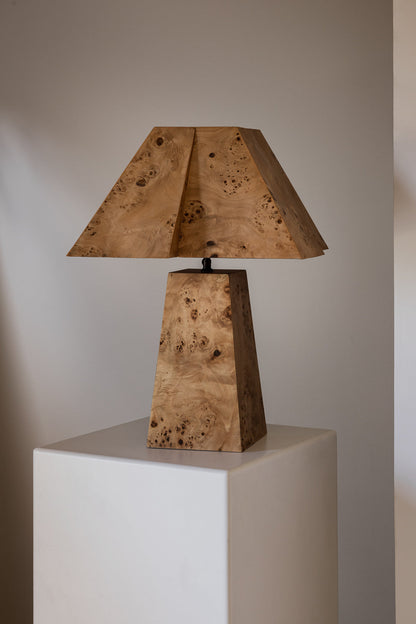 Bohan Table Lamp in Burlwood by Rachel Donath Table Lamps