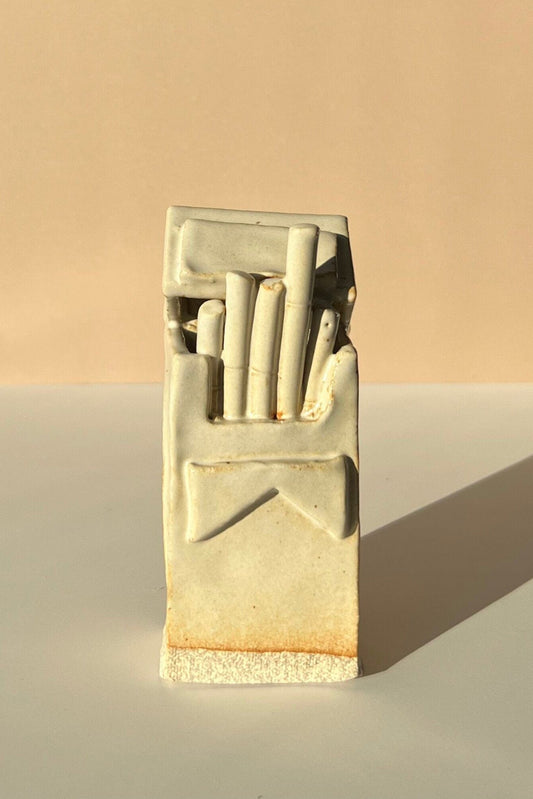 Ceramic Cigarettes - Glazed Cream Decorative Objects