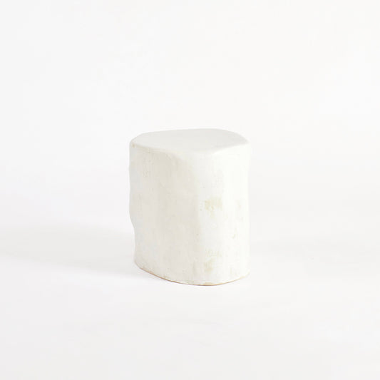 Ceramic Side Table - Small (Custom Shape) in White End Tables