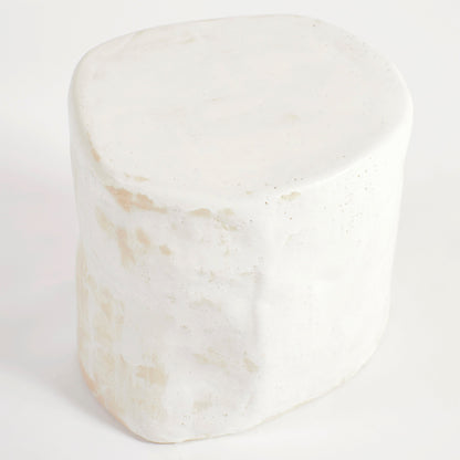 Ceramic Side Table - Small (Custom Shape) in White End Tables
