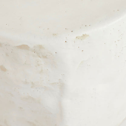 Ceramic Side Table - Small (Custom Shape) in White End Tables
