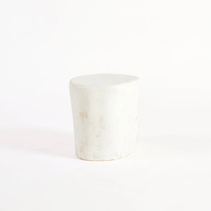 Ceramic Side Table - Small (Custom Shape) in White End Tables